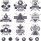 Logos set for billiard club