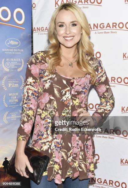 Actor Alex Rose Wiesel attends the premiere of "Kangaroo" at Laemmle Music Hall on January 23, 2018 in Beverly Hills, California.