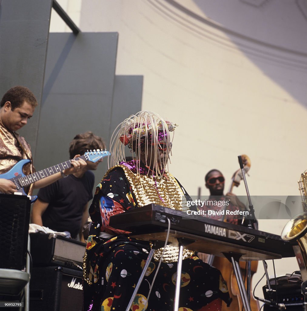 Sun Ra Rym American jazz pianist, bandleader and composer Sun Ra performing with ...