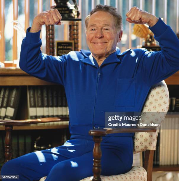 American fitness instructor and health guru Jack LaLanne, circa 1990.