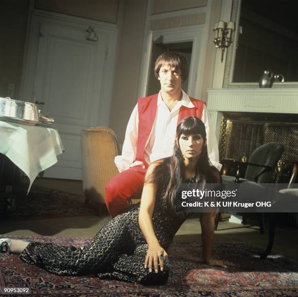 Sonny Bono and Cher in Hamburg, Germany in 1966.