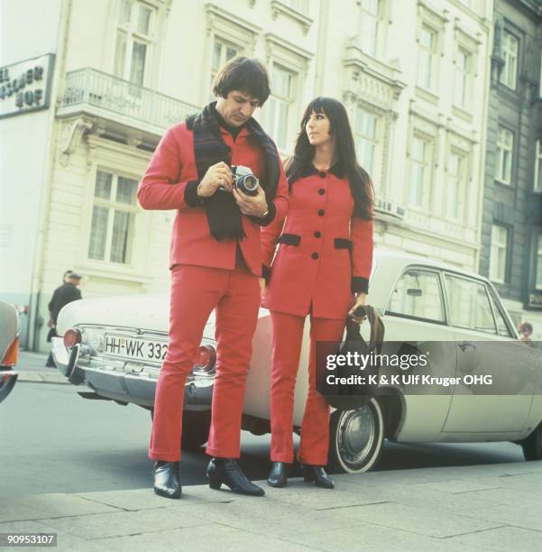 Sonny Bono and Cher in Hamburg, Germany in 1966.