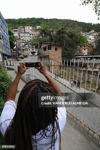 Brazilian Alini dos Santos Silva a resident of the "favela" --shantytown--complex Pavao, Pavaozinho and Cantagalo, located between the famous...