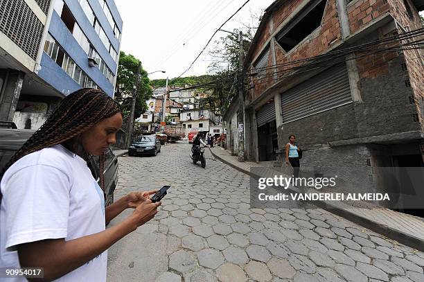 Brazilian Alini dos Santos Silva a resident of the "favela" --shantytown--complex Pavao, Pavaozinho and Cantagalo, located between the famous...
