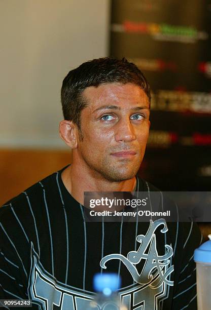 Alex Reid attends a press conference before he weighs in for his UK1 Middleweight title bout against Jack Mason ahead of the UCMMA 'Mayhem' event at...
