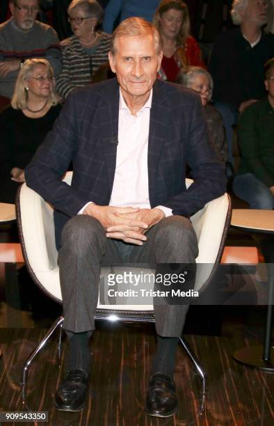 Author and news anchor Ulrich Wickert during the 'Markus Lanz' TV Show on January 24, 2018 in Hamburg, Germany.