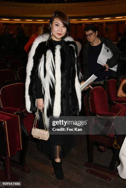 Moment Magazine editor Mandy Ophelie Zhang attends the Stephane Rolland Haute Couture Spring Summer 2018 show as part of Paris Fashion Week on...