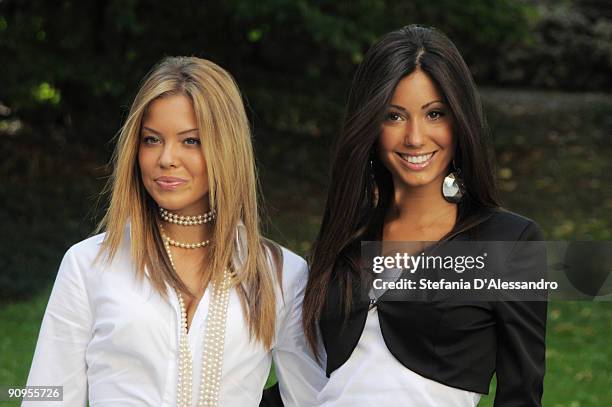 Costanza Caracciolo and Federica Negri attend 'Striscia la Notizia' Italian Tv Show Photocall on September 18, 2009 in Milan, Italy.