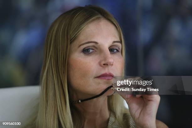 Magda Wierzycka, CEO of Sygnia Group, during an interview at her office on January 16, 2018 in Sandton, South Africa. Wierzycka. 47, a...