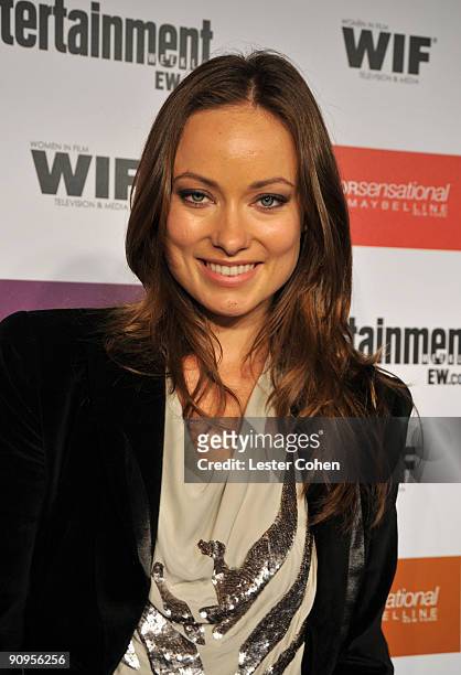 Actress Olivia Wilde arrives to the Entertainment Weekly and Women in Film pre-Emmy Party presented by Maybelline Colorsensational held at Restaurant...