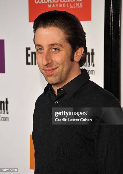 Actor Simon Helberg arrive to the Entertainment Weekly and Women in Film pre-Emmy Party presented by Maybelline Colorsensational held at Restaurant...