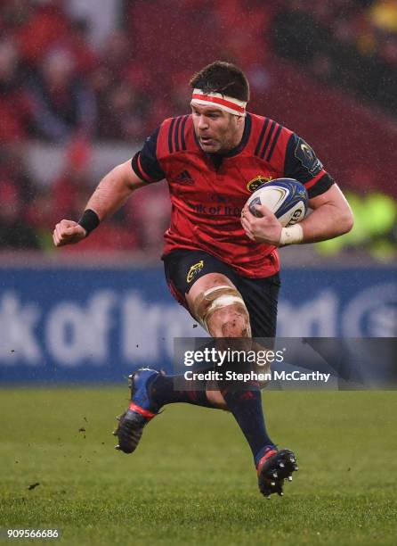 Limerick , Ireland - 21 January 2018; Billy Holland of Munster during the European Rugby Champions Cup Pool 4 Round 6 match between Munster and...