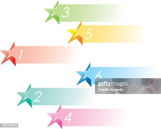 star label - 7 steps stock illustrations
