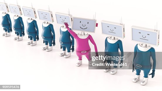 Close Ranks Cartoon 3d Illustration Figurine Breaking Ranks High-Res Vector Graphic - Getty ...