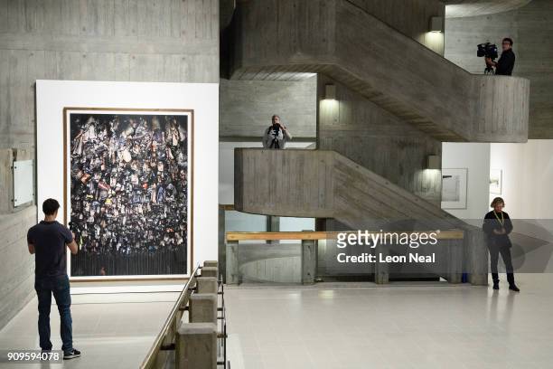 Hamm, Bergwerk Ost" by Andreas Gursky is seen as members of the media explore the re-opened Hayward Gallery on January 24, 2018 in London, England....