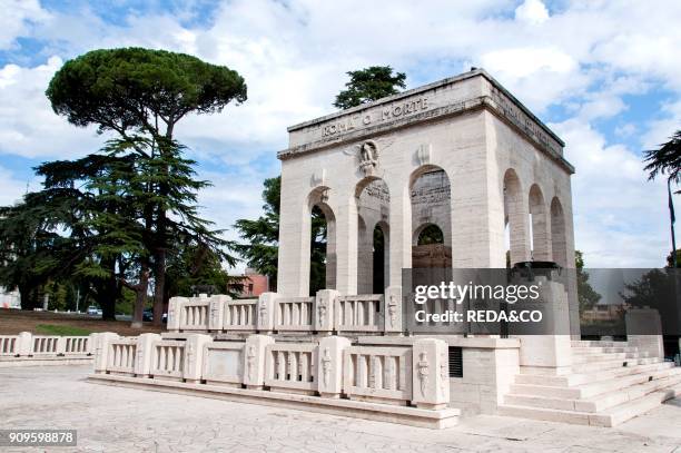 Giannicolo. Roma o Morte monument. Rome. Lazio. Italy. Europe.