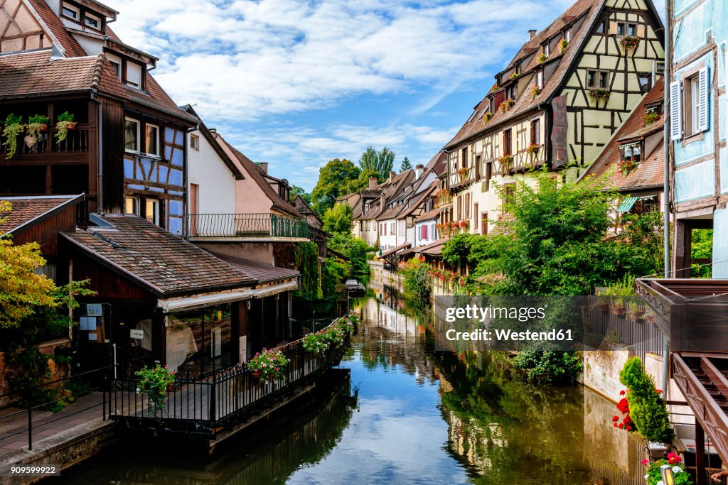 France, Colmar, half-timbered houses in Little Venice
