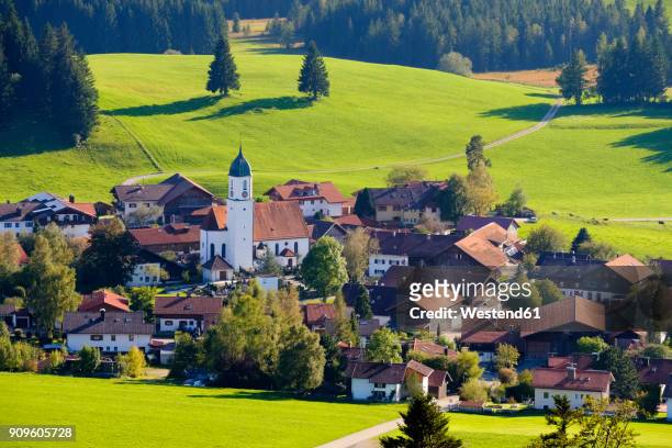 germany, bavaria, swabia, allgaeu, east allgaeu, zell - bavaria village stock pictures, royalty-free photos & images