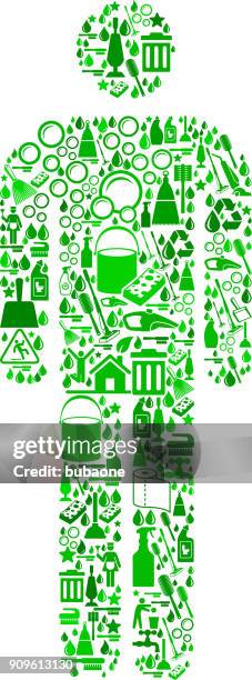 single sticke figure cleaning background pattern - facecloth stock illustrations