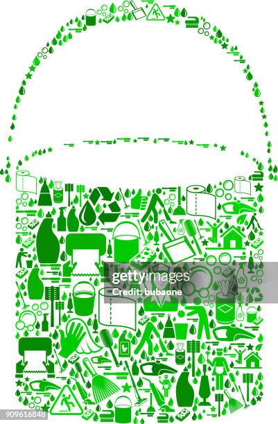 bucket  cleaning background pattern - facecloth stock illustrations