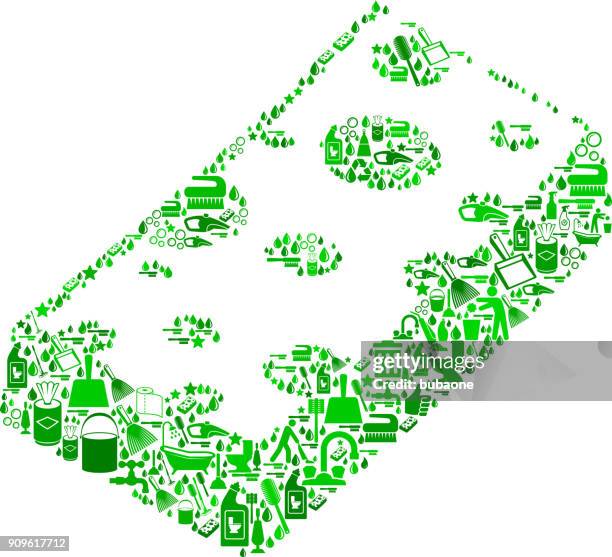 sponge cleaning background pattern - hand sponge stock illustrations