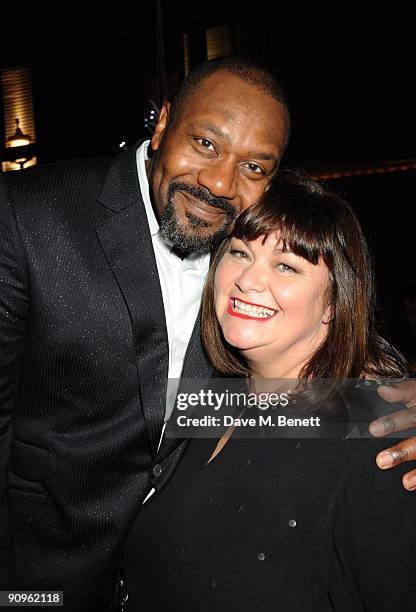 Lenny Henry and Dawn French attend the afterparty following the press night of "Othello" at Albernach on September 18, 2009 in London, England.