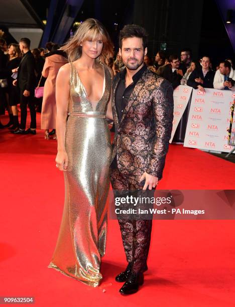 Vogue Williams and Spencer Matthews attending the National Television Awards 2018 held at the O2 Arena, London. PRESS ASSOCIATION Photo. Picture...