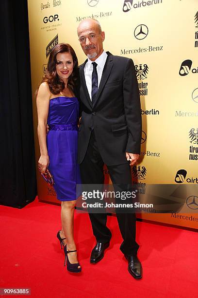 Heiner Lauterbach and his wife Viktoria attend the United People Charity Night on September 18, 2009 in Munich, Germany.