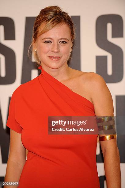 Spanish actress Emma Suarez attends the "Chloe" premiere at Kursaal Palace during the 57th San Sebastian International Film Festival on September 18,...