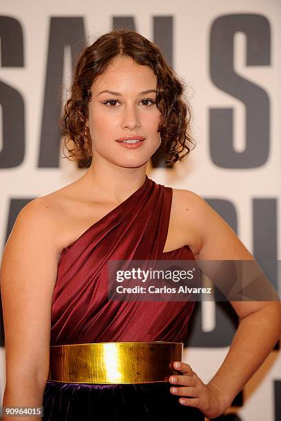 Spanish actress Aida Folch attends the "Chloe" premiere at Kursaal Palace during the 57th San Sebastian International Film Festival on September 18,...