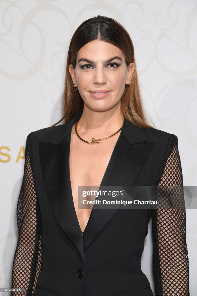 Bianca Brandolini d'Adda attends the Elie Saab Haute Couture Spring