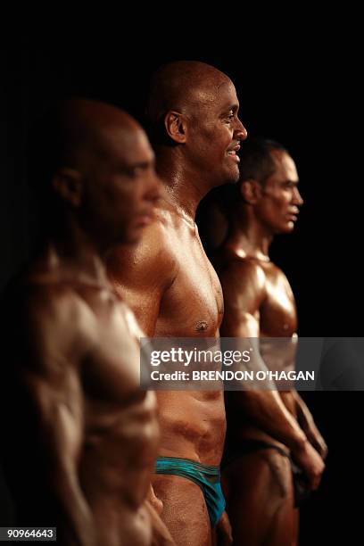 Jonah Lomu performs in the Wellington New Zealand Body Building Championships, at Victoria Universty in Wellington on September 19, 2009. Jonah Lomu...