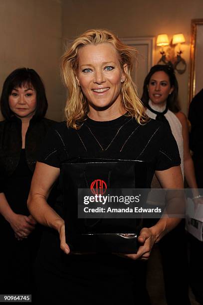 Actress Angela Featherstone attends the DPA pre-Emmy Gift Lounge at the Peninsula Hotel on September 18, 2009 in Beverly Hills, California.