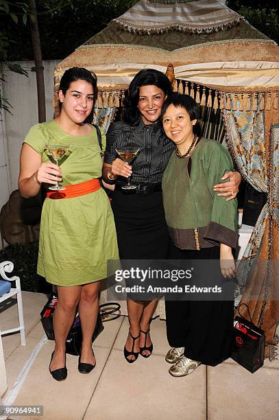 Actress Shohreh Aghdashloo and her daughter Tara attend the DPA pre-Emmy Gift Lounge at the Peninsula Hotel on September 18, 2009 in Beverly Hills,...