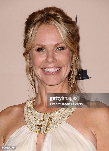 Actress Andrea Roth poses for photos in the press room at the 2009 Creative Arts Emmy Awards at Nokia Theatre LA Live on September 12, 2009 in Los...