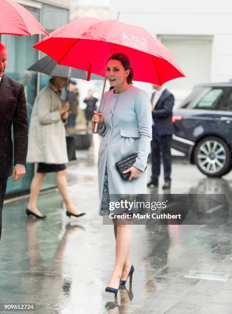 Catherine, Duchess of Cambridge visits Kings College on January 24, 2018 in London, England.