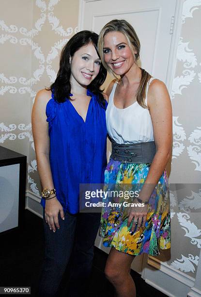 Marla Sokoloff and Tracy O'Connor attends the Kate Somerville Emmy Gifting Suite Event - Day 2 at Kate Somerville on September 18, 2009 in Los...