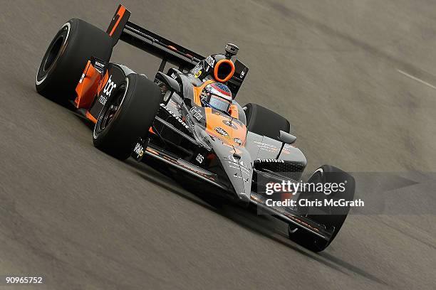 Danica Patrick, drives the Andretti Green Racing Dallara Honda during the IndyCar Series Bridgestone Indy Japan 300 Mile on September 19, 2009 at...