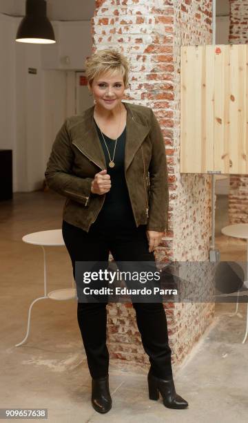 Journalist Gloria Serra attends a portrait session at Hermosilla 103 space on January 24, 2018 in Madrid, Spain.