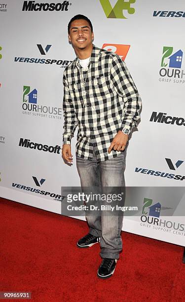 Singer Quincy Brown attends the Versus Sport and NBA 2K10 Video Game Launch Party on September 18, 2009 in Los Angeles, California.