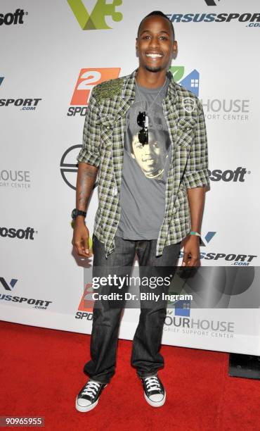 Recording artist Jackie Long attends the Versus Sport and NBA 2K10 Video Game Launch Party on September 18, 2009 in Los Angeles, California.