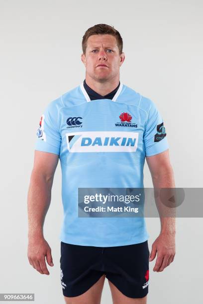 Paddy Ryan poses during the Waratahs Super Rugby headshots session on January 22, 2018 in Sydney, Australia.