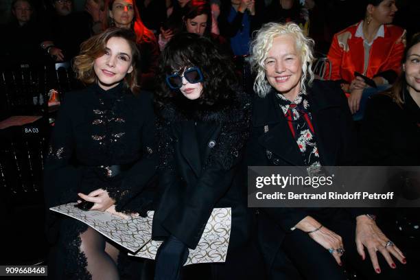 Princess of Savoy, Clotilde Courau, Isabelle Adjani and Ellen von Unwerth attend the Elie Saab Haute Couture Spring Summer 2018 show as part of Paris...