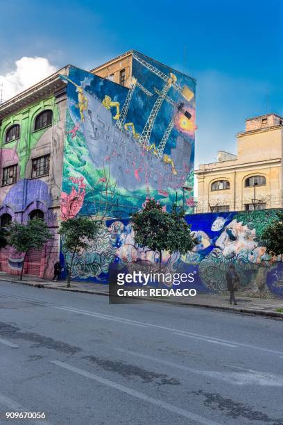 Graffiti. Street Artist. Blu. Writer. Testaccio. Porto Fluviale. Rome. Lazio. Italy. Europa.