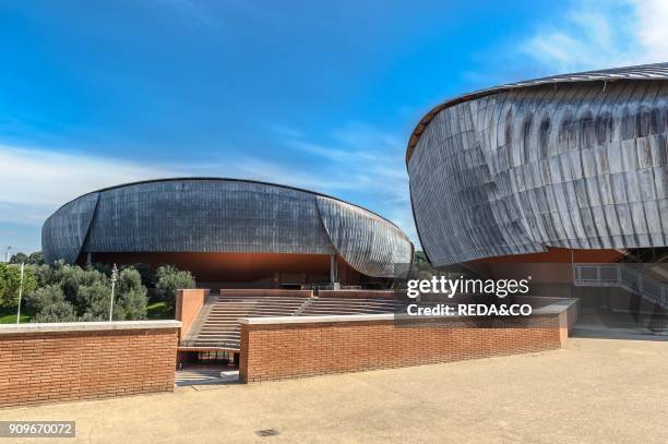 Auditorium Parco della Musica is a large multi-functional public music complex. Designed by Italian architect Renzo Piano. Rome. Lazio. Italy. Europe.