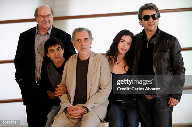 Writer Antonio Skarmeta, actor Abel Ayala, director Fernando Trueba, actress Miranda Bodenhofer and actor Ricardo Darin attend "El Baile de la...