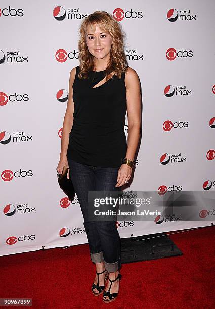 Actress Megyn Price attends the CBS new season premiere party at MyHouse Nightclub on September 16, 2009 in Hollywood, California.