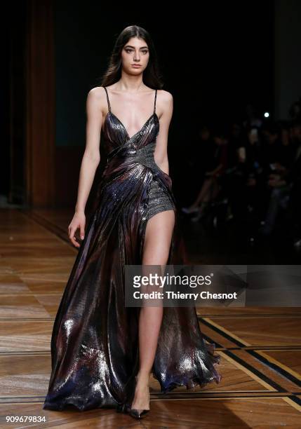 Model walks the runway during the Galia Lahav Spring Summer 2018 show as part of Paris Fashion Week on January 24, 2018 in Paris, France.