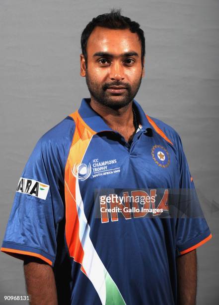 Amit Mishra poses during the ICC Champions photocall session of the Indian cricket team at Sandton Sun on September 19, 2009 in Sandton, South Africa.