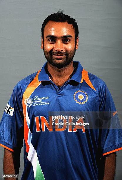 Amit Mishra poses during the ICC Champions photocall session of the Indian cricket team at Sandton Sun on September 19, 2009 in Sandton, South Africa.